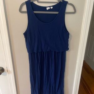 GAP Navy Blue Midi Dress (Maternity/Nursing)